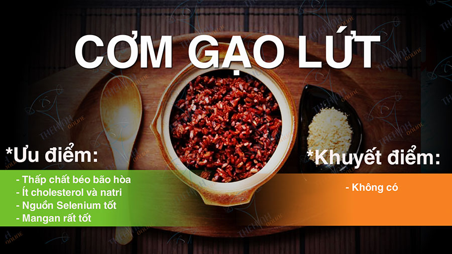 giá trị dinh dưỡng gạo lức, rice brown cooked, thực phẩm giàu xơ