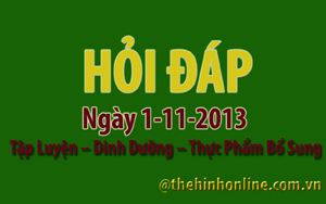 Hỏi đáp thể hình 16 1-11-2013