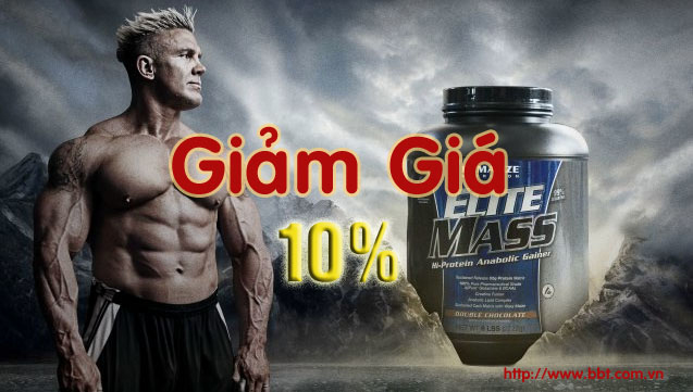 Thể hình GYM Fitness Khuyến mãi elite mass 10%