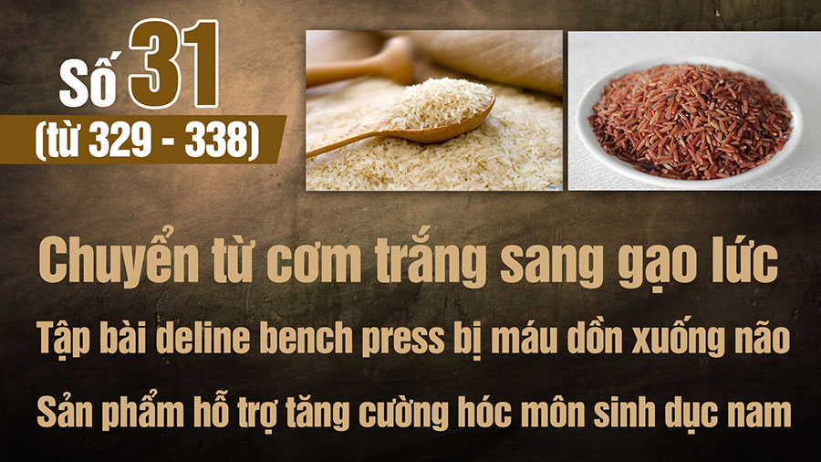 Hỏi đáp thể hình 31 Cơm trắng và Gạo Lức Tập ngực dưới máu xuống não