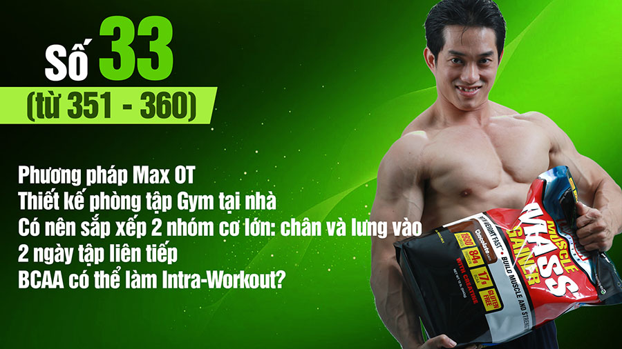 Hỏi đáp thể hình 33 Thiết kế home GYM BCAA có thể làm intra workout?