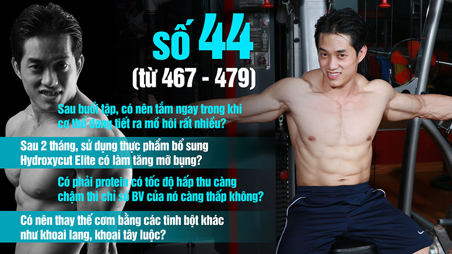 Hỏi đáp thể hình 44 Có nên tắm ngay sau tập? Protein hấp thu và BV