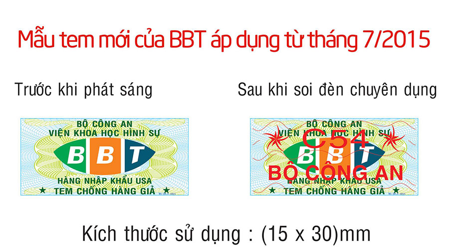 BBT Thông báo cập nhật mẫu TEM áp dụng từ tháng 7/2015