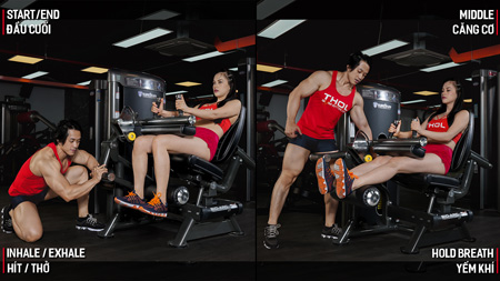 Gym nữ tâm kinh BA Leg Curl 3x10 nghỉ 1 phút