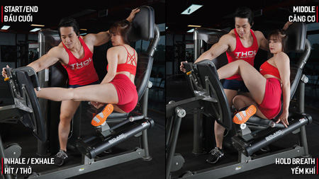 Gym nữ tâm kinh Bài 3: BA One Leg Press 2x10 nghỉ 1p30s