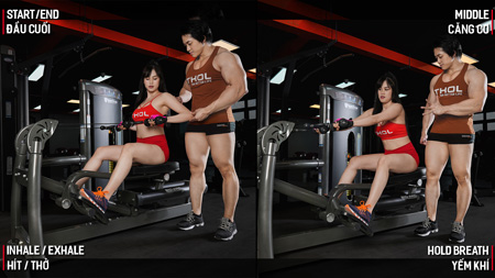 Gym nữ tâm kinh tầng 2 BA Seated Row 3x10 nghỉ 1p30s