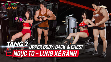 Nữ tập Lưng Ngực căng phồng sexy với cable Gym Nữ Tâm Kinh Tầng 2