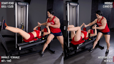 Gym nữ tâm kinh PPD Hack Squats 3x10 nghỉ 1p30s