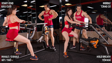 Gym nữ tâm kinh tầng 3 PPL Row 2x10 nghỉ 1 phút