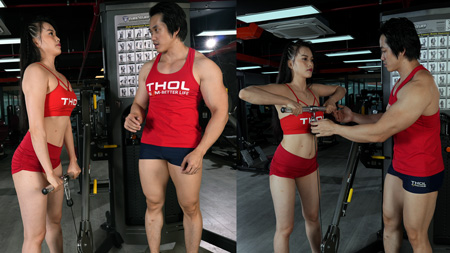 Gym nữ tâm kinh tầng 4 PPMS Upright Row 2x10 nghỉ 1 phút