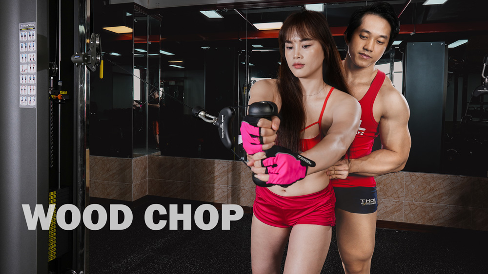 Wood Chop không nên chỉnh dây quá cao sẽ rất tốt để giảm mỡ cơ liên sườn của bạn