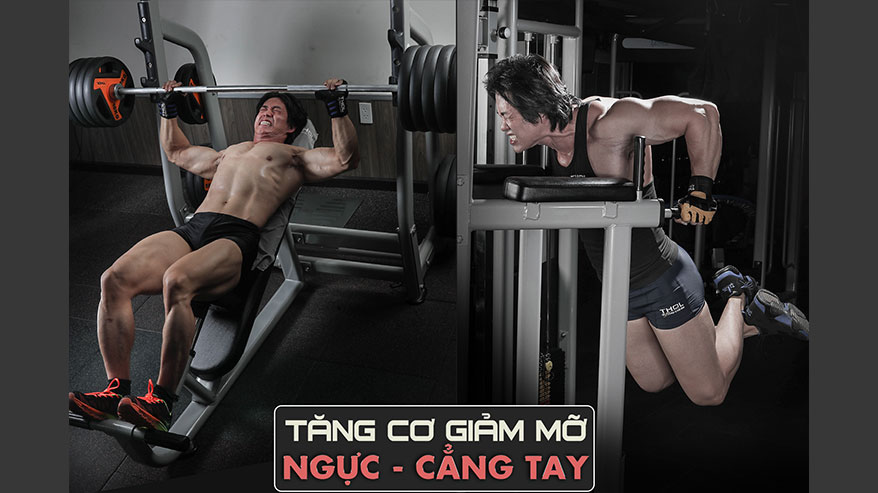 Buổi tập Thể HìnhTăng cơ giảm mỡ Ngực và Cẳng tay