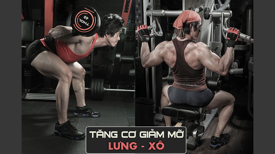 Buổi Tập Thể Hình Tăng cơ giảm mỡ Lưng Xô đoy fitness săn chắc