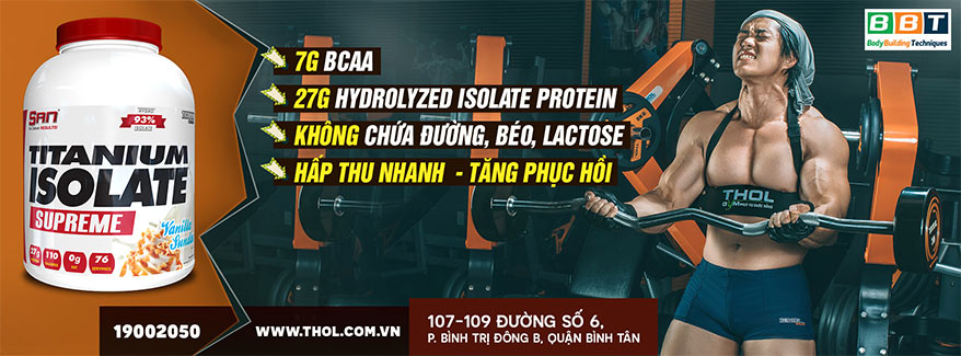 Titanium Isolate - Whey protein CFM tinh khiết giá rẻ nhất - THOL